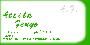 attila fenyo business card